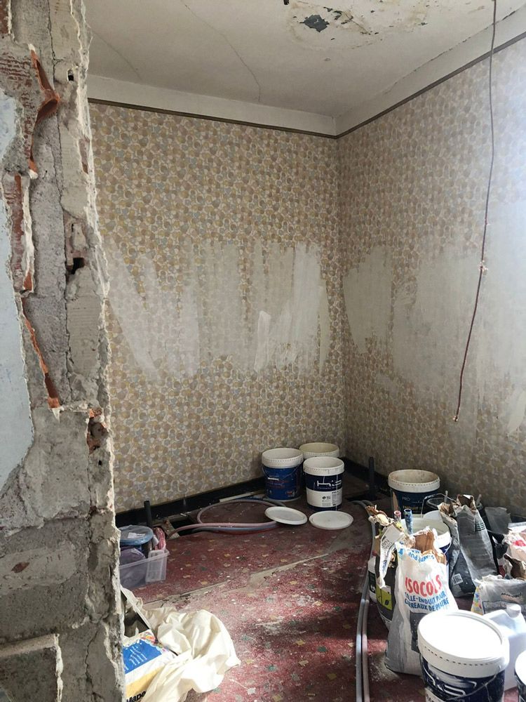 intérieur immeuble avant travaux